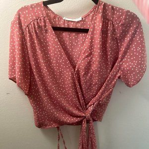 Stitch Fix Ranya Faux Wrap Cropped Blouse